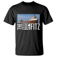 The Big Fitz Tribute T Shirt SS Edmund Fitzgerald Freighter Design for Great Lakes History - Wonder Print Shop
