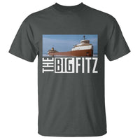 The Big Fitz Tribute T Shirt SS Edmund Fitzgerald Freighter Design for Great Lakes History - Wonder Print Shop