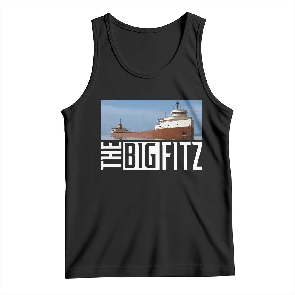 The Big Fitz Tribute Tank Top SS Edmund Fitzgerald Freighter Design for Great Lakes History - Wonder Print Shop
