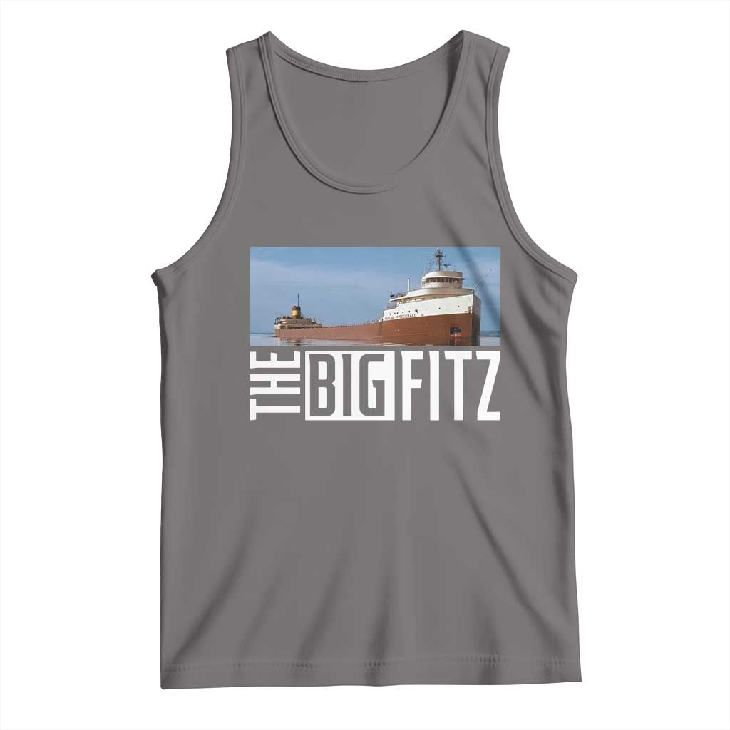 The Big Fitz Tribute Tank Top SS Edmund Fitzgerald Freighter Design for Great Lakes History - Wonder Print Shop