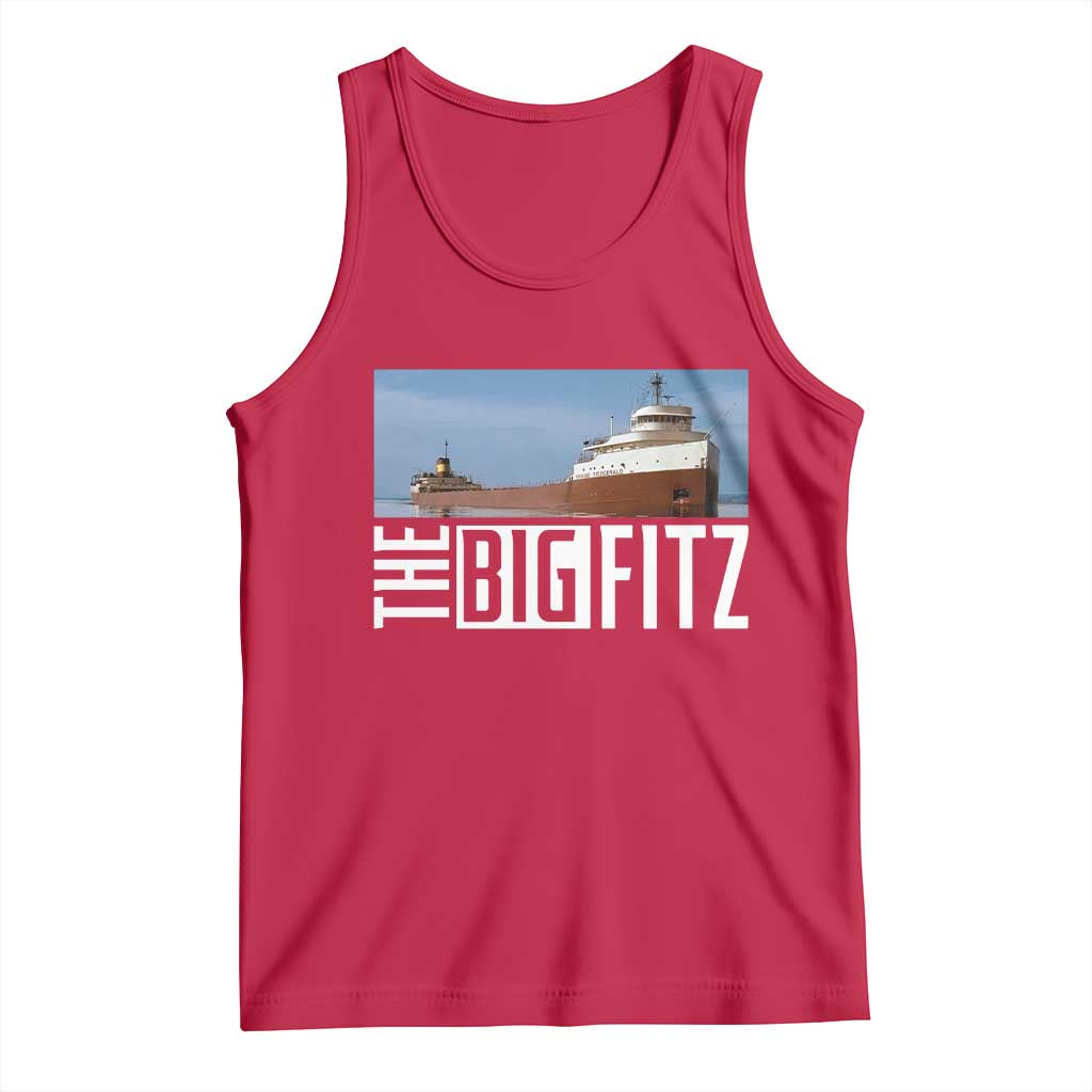 The Big Fitz Tribute Tank Top SS Edmund Fitzgerald Freighter Design for Great Lakes History - Wonder Print Shop