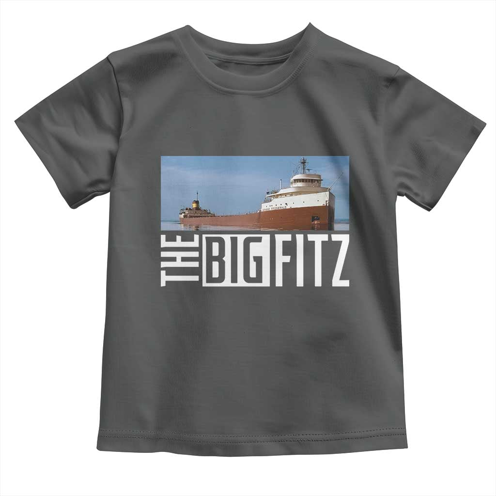 The Big Fitz Tribute Toddler T Shirt SS Edmund Fitzgerald Freighter Design for Great Lakes History - Wonder Print Shop