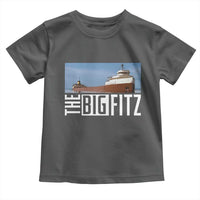 The Big Fitz Tribute Toddler T Shirt SS Edmund Fitzgerald Freighter Design for Great Lakes History - Wonder Print Shop
