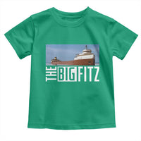 The Big Fitz Tribute Toddler T Shirt SS Edmund Fitzgerald Freighter Design for Great Lakes History - Wonder Print Shop