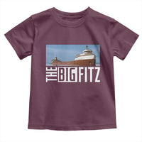 The Big Fitz Tribute Toddler T Shirt SS Edmund Fitzgerald Freighter Design for Great Lakes History - Wonder Print Shop