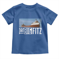 The Big Fitz Tribute Toddler T Shirt SS Edmund Fitzgerald Freighter Design for Great Lakes History - Wonder Print Shop