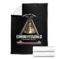 Edmund Fitzgerald 50th Anniversary Tribute Throw Blanket Chimes 29 Times 1975 2025 Memorial - Wonder Print Shop
