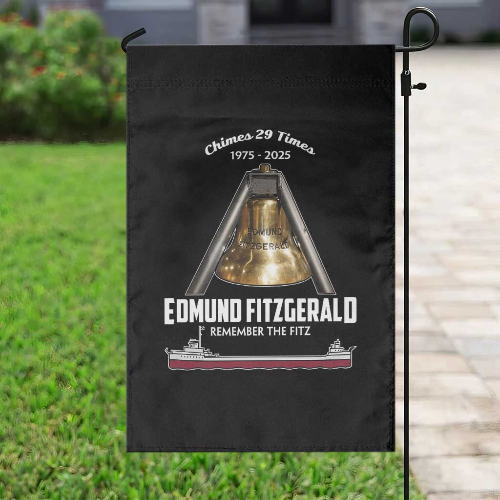 Edmund Fitzgerald 50th Anniversary Tribute Garden Flag Chimes 29 Times 1975 2025 Memorial - Wonder Print Shop