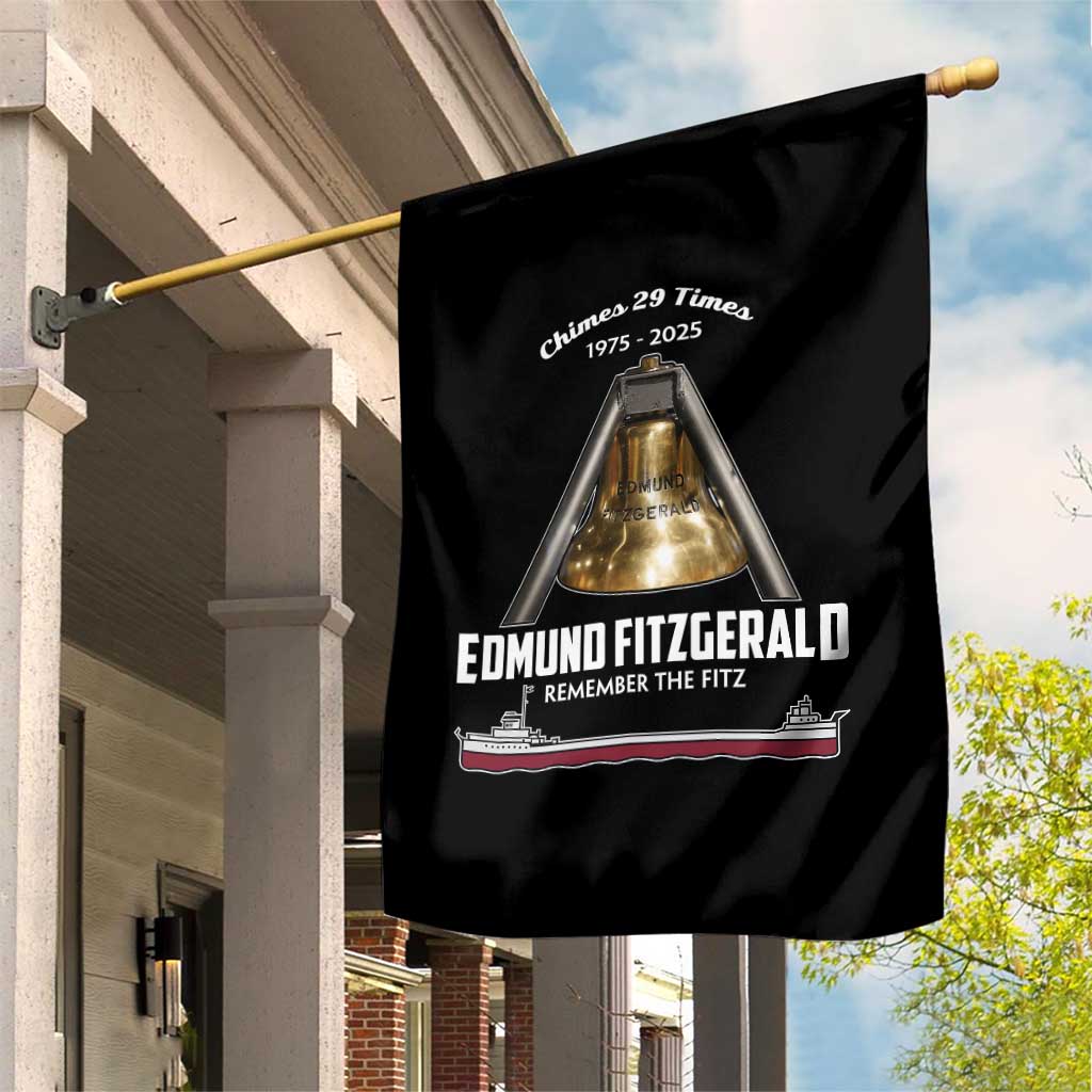 Edmund Fitzgerald 50th Anniversary Tribute Garden Flag Chimes 29 Times 1975 2025 Memorial - Wonder Print Shop