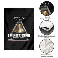 Edmund Fitzgerald 50th Anniversary Tribute Garden Flag Chimes 29 Times 1975 2025 Memorial - Wonder Print Shop