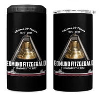 Edmund Fitzgerald 50th Anniversary Tribute 4 in 1 Can Cooler Tumbler Chimes 29 Times 1975 2025 Memorial - Wonder Print Shop