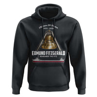 Edmund Fitzgerald 50th Anniversary Tribute Hoodie Chimes 29 Times 1975 2025 Memorial - Wonder Print Shop