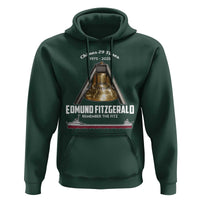 Edmund Fitzgerald 50th Anniversary Tribute Hoodie Chimes 29 Times 1975 2025 Memorial - Wonder Print Shop