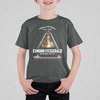 Edmund Fitzgerald 50th Anniversary Tribute T Shirt For Kid Chimes 29 Times 1975 2025 Memorial - Wonder Print Shop