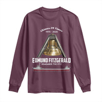 Edmund Fitzgerald 50th Anniversary Tribute Long Sleeve Shirt Chimes 29 Times 1975 2025 Memorial - Wonder Print Shop