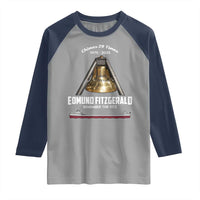 Edmund Fitzgerald 50th Anniversary Tribute Raglan Shirt Chimes 29 Times 1975 2025 Memorial - Wonder Print Shop
