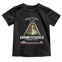 Edmund Fitzgerald 50th Anniversary Tribute Toddler T Shirt Chimes 29 Times 1975 2025 Memorial - Wonder Print Shop