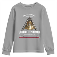 Edmund Fitzgerald 50th Anniversary Tribute Youth Sweatshirt Chimes 29 Times 1975 2025 Memorial - Wonder Print Shop