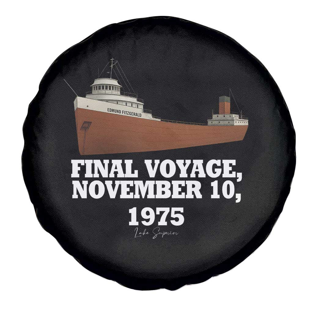 SS Edmund Fitzgerald Final Voyage Tribute Spare Tire Cover November 10 1975 Lake Superior Memorial - Wonder Print Shop