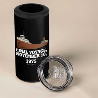 SS Edmund Fitzgerald Final Voyage Tribute 4 in 1 Can Cooler Tumbler November 10 1975 Lake Superior Memorial - Wonder Print Shop