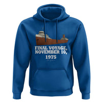 SS Edmund Fitzgerald Final Voyage Tribute Hoodie November 10 1975 Lake Superior Memorial - Wonder Print Shop
