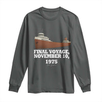 SS Edmund Fitzgerald Final Voyage Tribute Long Sleeve Shirt November 10 1975 Lake Superior Memorial - Wonder Print Shop