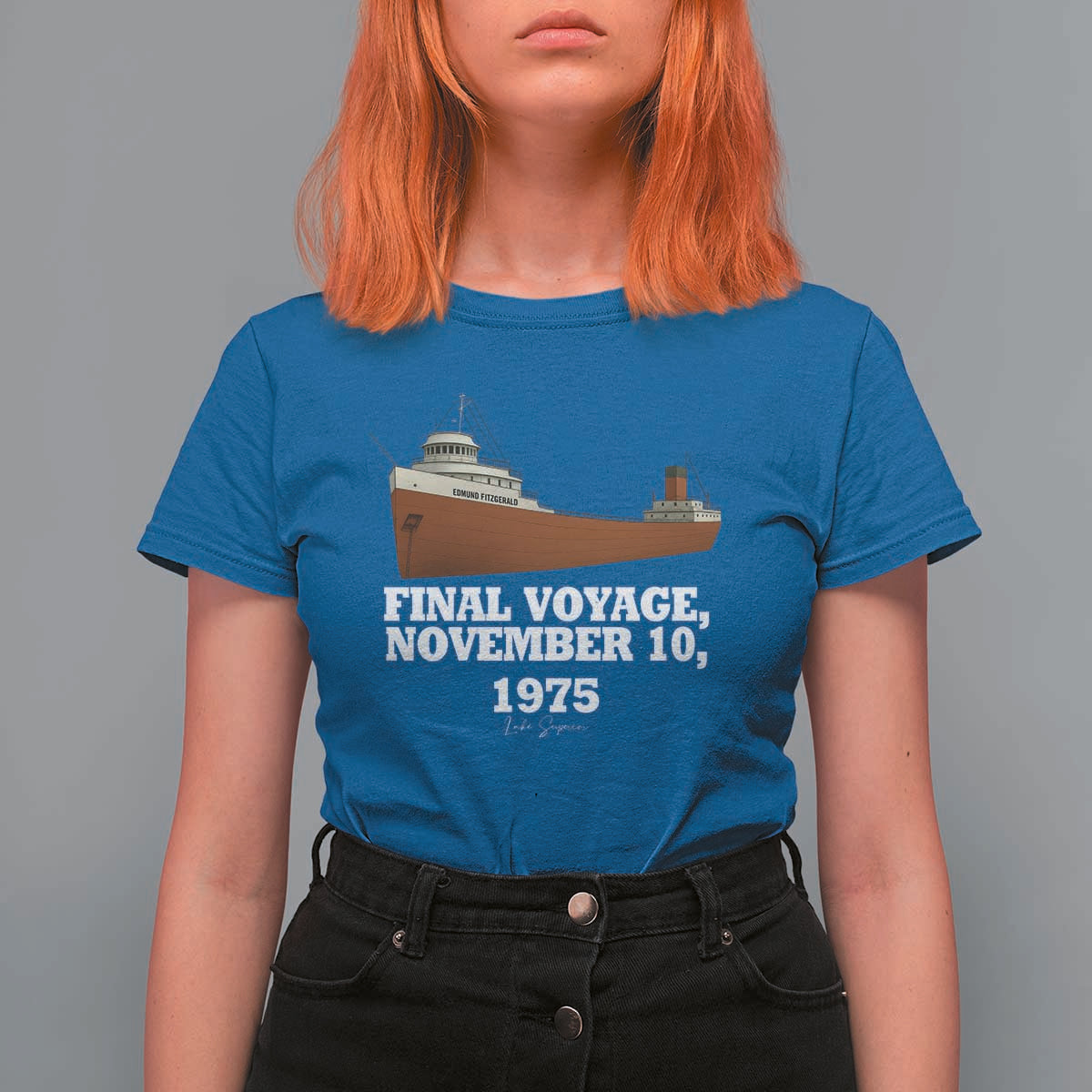 SS Edmund Fitzgerald Final Voyage Tribute T Shirt For Women November 10 1975 Lake Superior Memorial - Wonder Print Shop
