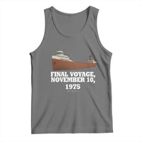 SS Edmund Fitzgerald Final Voyage Tribute Tank Top November 10 1975 Lake Superior Memorial - Wonder Print Shop