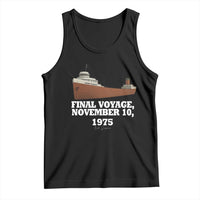 SS Edmund Fitzgerald Final Voyage Tribute Tank Top November 10 1975 Lake Superior Memorial - Wonder Print Shop