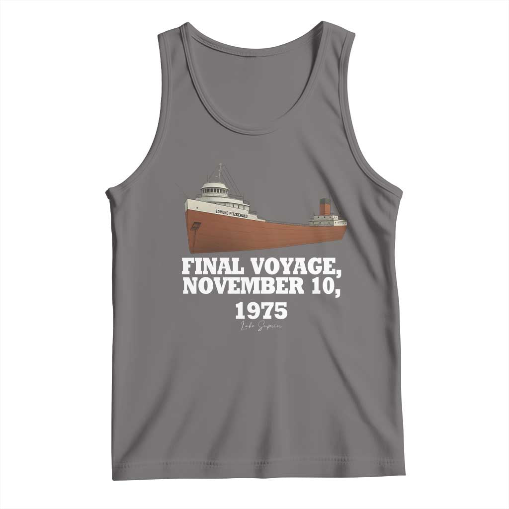 SS Edmund Fitzgerald Final Voyage Tribute Tank Top November 10 1975 Lake Superior Memorial - Wonder Print Shop