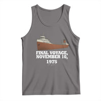 SS Edmund Fitzgerald Final Voyage Tribute Tank Top November 10 1975 Lake Superior Memorial - Wonder Print Shop