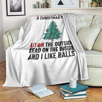I Identify as a Christmas Tree Throw Blanket Funny Lit and Dead Inside Holiday Humor - Wonder Print Shop