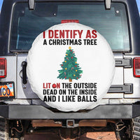 I Identify as a Christmas Tree Spare Tire Cover Funny Lit and Dead Inside Holiday Humor - Wonder Print Shop