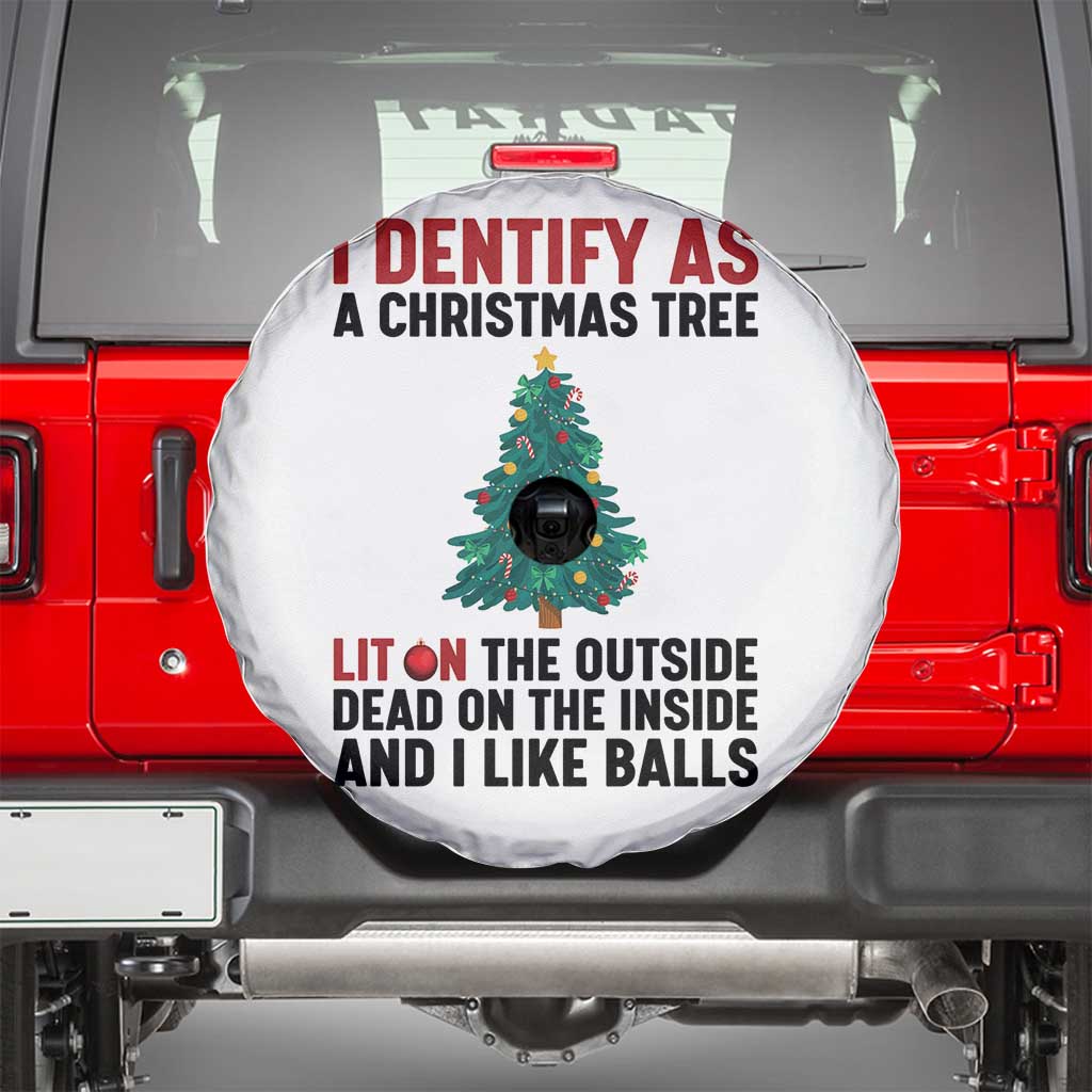 I Identify as a Christmas Tree Spare Tire Cover Funny Lit and Dead Inside Holiday Humor - Wonder Print Shop