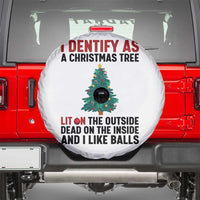 I Identify as a Christmas Tree Spare Tire Cover Funny Lit and Dead Inside Holiday Humor - Wonder Print Shop