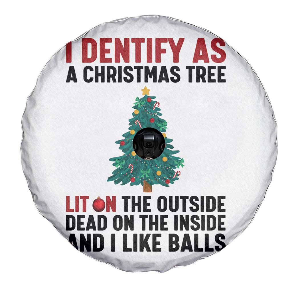 I Identify as a Christmas Tree Spare Tire Cover Funny Lit and Dead Inside Holiday Humor - Wonder Print Shop