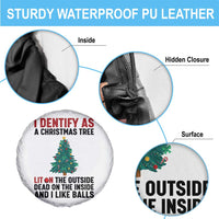 I Identify as a Christmas Tree Spare Tire Cover Funny Lit and Dead Inside Holiday Humor - Wonder Print Shop