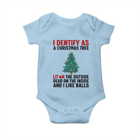 I Identify as a Christmas Tree Baby Onesie Funny Lit and Dead Inside Holiday Humor - Wonder Print Shop