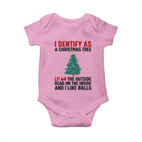 I Identify as a Christmas Tree Baby Onesie Funny Lit and Dead Inside Holiday Humor - Wonder Print Shop