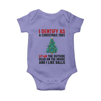I Identify as a Christmas Tree Baby Onesie Funny Lit and Dead Inside Holiday Humor - Wonder Print Shop
