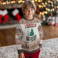 I Identify as a Xmas Tree Ugly Christmas Sweater Funny Lit and Dead Inside Holiday Humor - Wonder Print Shop
