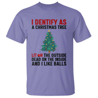 I Identify as a Christmas Tree T Shirt Funny Lit and Dead Inside Holiday Humor - Wonder Print Shop