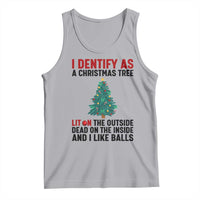 I Identify as a Christmas Tree Tank Top Funny Lit and Dead Inside Holiday Humor - Wonder Print Shop