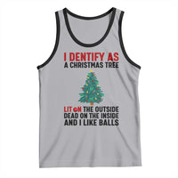 I Identify as a Christmas Tree Tank Top Funny Lit and Dead Inside Holiday Humor - Wonder Print Shop