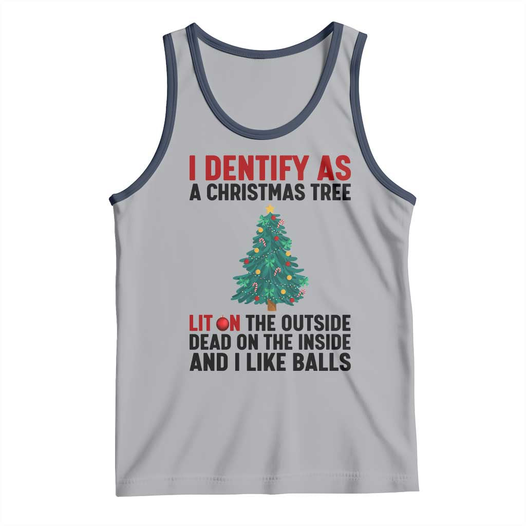 I Identify as a Christmas Tree Tank Top Funny Lit and Dead Inside Holiday Humor - Wonder Print Shop