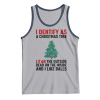 I Identify as a Christmas Tree Tank Top Funny Lit and Dead Inside Holiday Humor - Wonder Print Shop