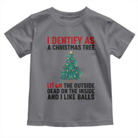 I Identify as a Christmas Tree Toddler T Shirt Funny Lit and Dead Inside Holiday Humor - Wonder Print Shop