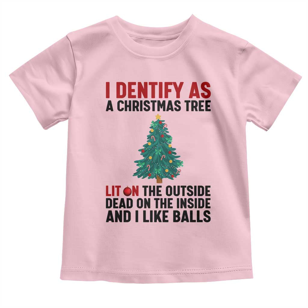 I Identify as a Christmas Tree Toddler T Shirt Funny Lit and Dead Inside Holiday Humor - Wonder Print Shop