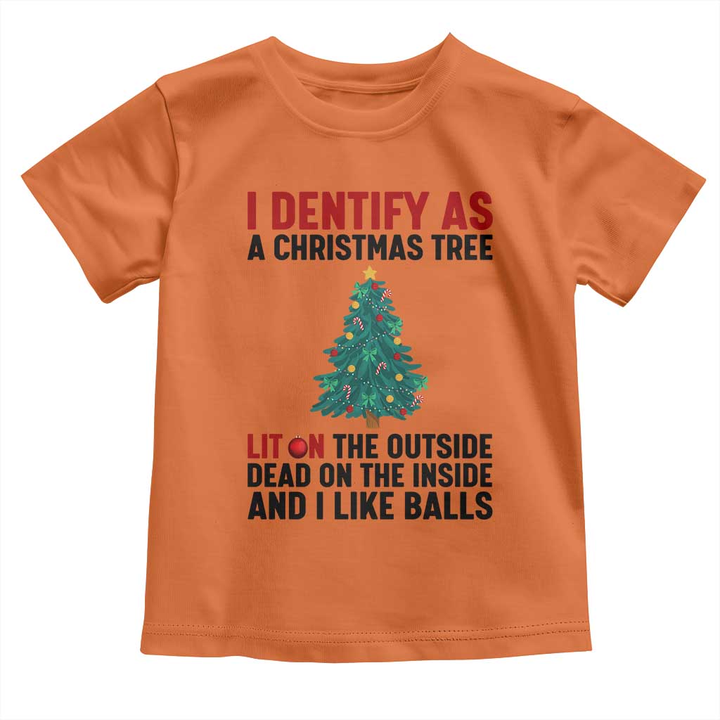 I Identify as a Christmas Tree Toddler T Shirt Funny Lit and Dead Inside Holiday Humor - Wonder Print Shop