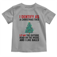 I Identify as a Christmas Tree Toddler T Shirt Funny Lit and Dead Inside Holiday Humor - Wonder Print Shop